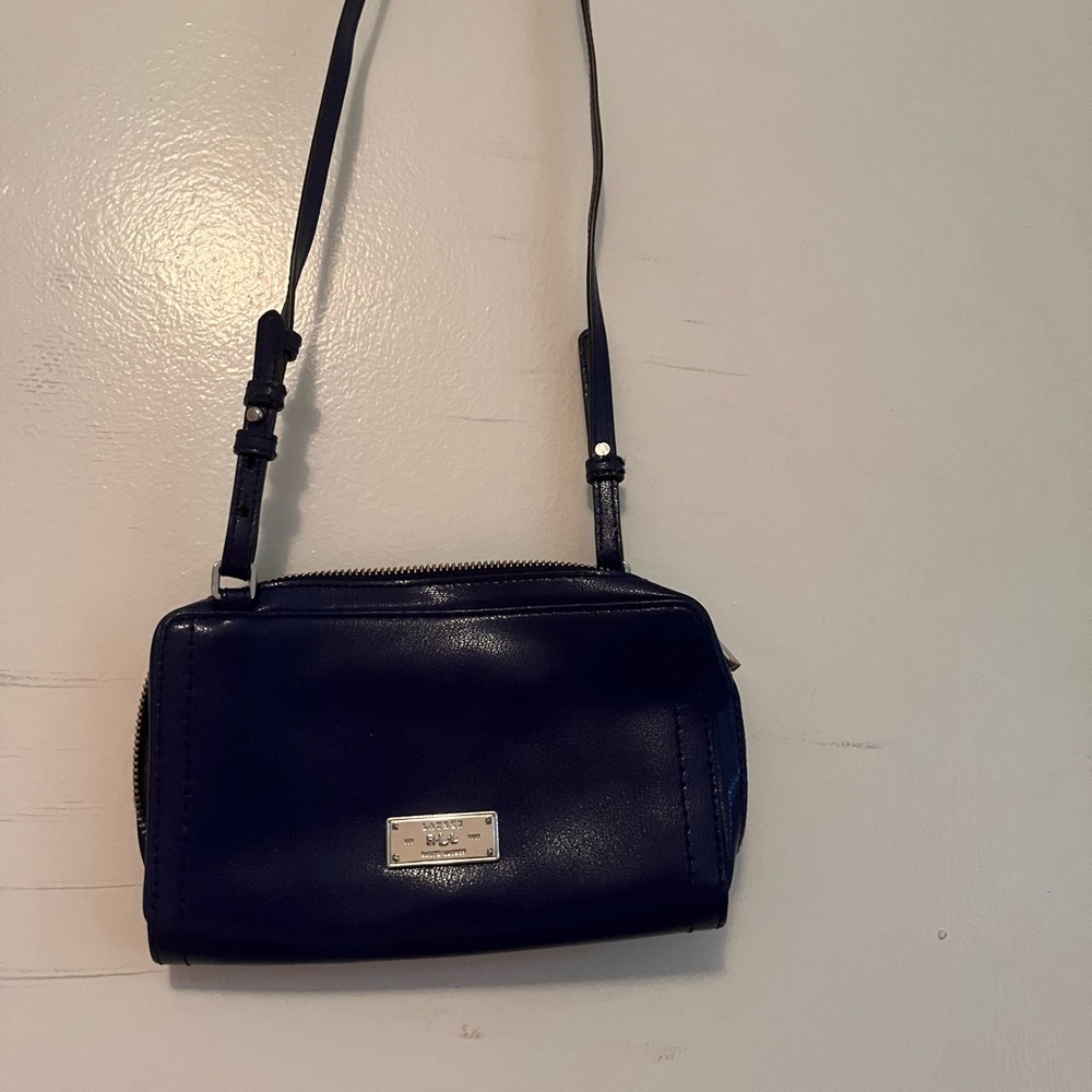 Ralph Lauren Blue Crossbody Bag with Structured Design